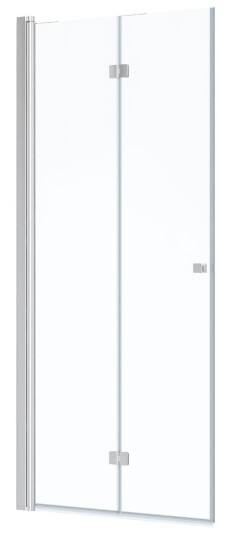 1904 Sjoa Rett Foldedør Hev/senk Pris pr dør Krom / 80cm Klart Glass