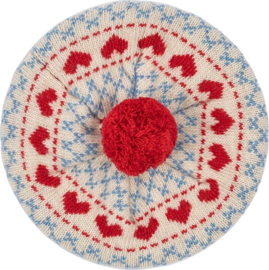 Konges Sløjd Lue   Ut/Polamid   Belou Beret   Heart   Konges Sløjd   12 18 md   Lue   Beige   80 86