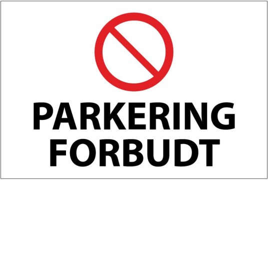 Parkering Forbudt 60x40cm Reflekterende Alu-Skilt for Sikkerhet