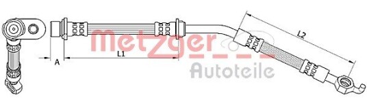 Bremseslange METZGER 4110786