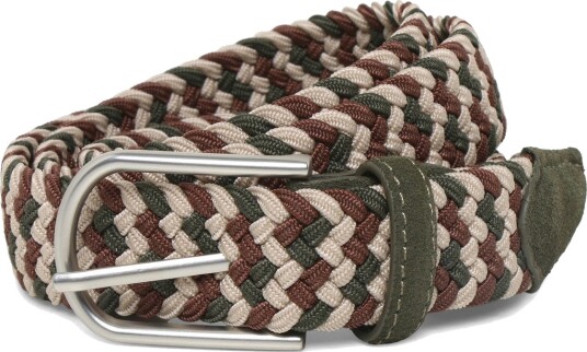 Mango Braided Elastic Coloured Belt Beige 90