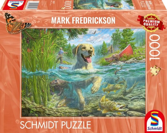 Schmidt Spiele Puslespill 1000 Brikker Fredrickson: Labrador På Fisketur Schmidt Spiele Puslespill 1000 Brikker Fredrickson: Labrador På Fisketur