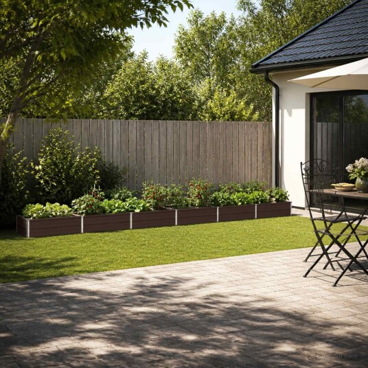 vidaXL Hevet Hagebed Brun 480 x 40 x 24 cm kaldvalset stål