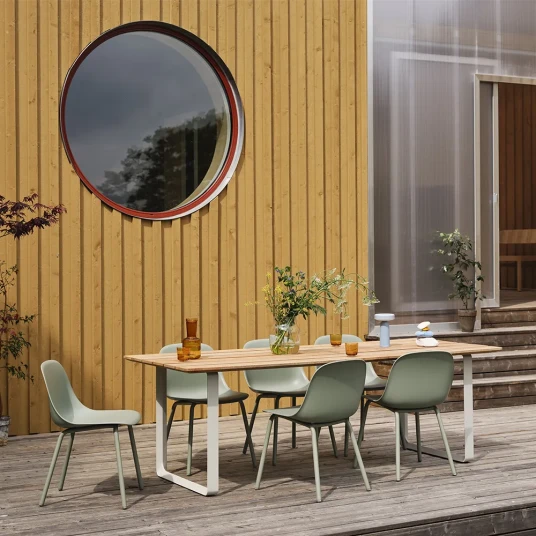 Muuto Fiber Outdoor Spisestol Dusty Green Muuto Fiber Outdoor Spisestol Dusty Green