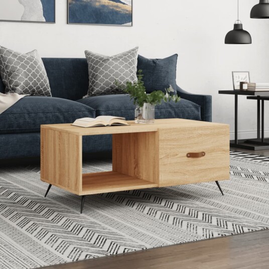 Salongbord sonoma eik 90x50x40 cm konstruert tre 8720845441036