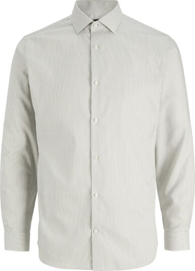 Jack & Jones Jprblaparker Stripe L/S Shirt Sn Grey S