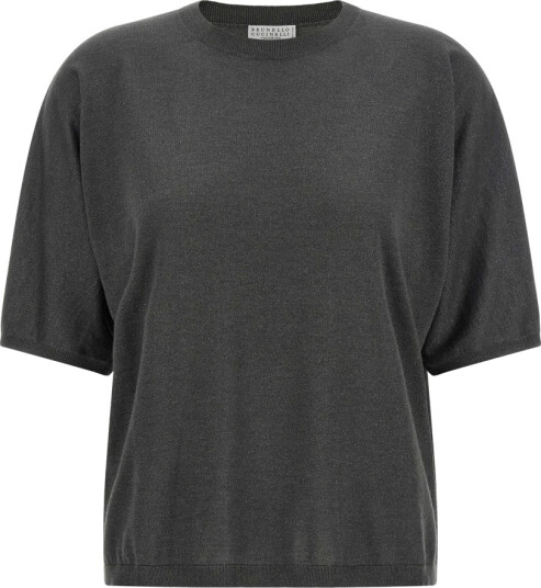 Brunello Cucinelli Dame Topper Grå M,