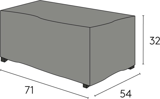 Hillerstorp Møbelbeskyttelse til Kungshult fotskammel 71 x 54 x 32 cm Grå