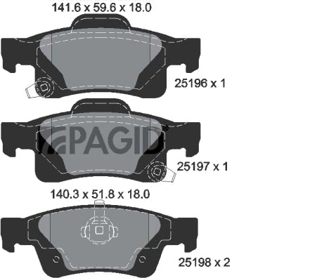 PAGID T2064N Bremseklosser