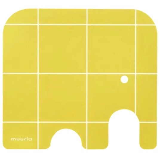 Muurla Elephant Underlegg 10x11 cm Gul