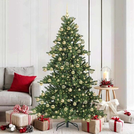 Kunstig sammensatt juletre med 300 LED med stativ 180 cm PVC
