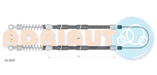 Tautrekk, håndbremse ADRIAUTO 45.0205
