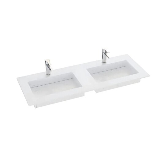 Dansani Inzo Angular D45,50cm Silestone Eternal Statuario 140-159cm Dobbel