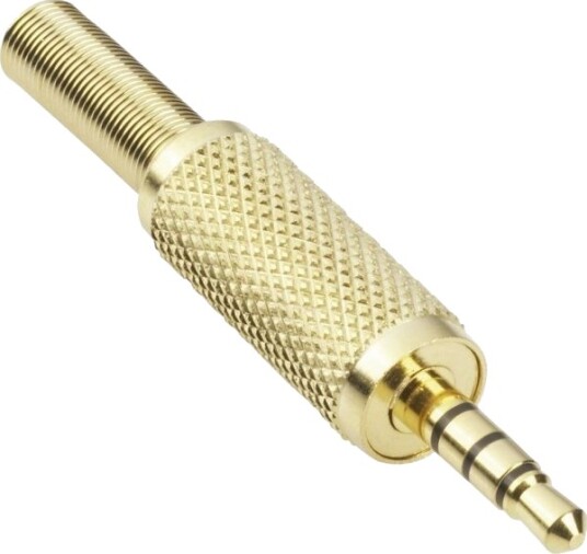Tru Components 1578821 Jackplugg 3,5 Mm Plugg, Rett Polpar: 4 Stereo, Gull 1 Stk
