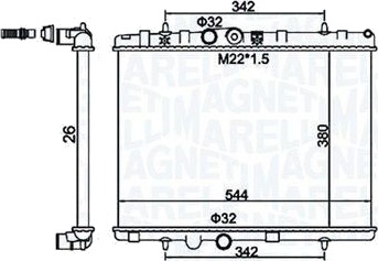 Radiator MAGNETI MARELLI 350213156100