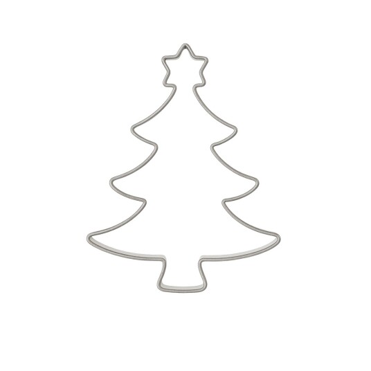 Pepperkakeform Juletre Med Stjerne 7,5 Cm Pepperkakeform Juletre Med Stjerne 7,5 Cm