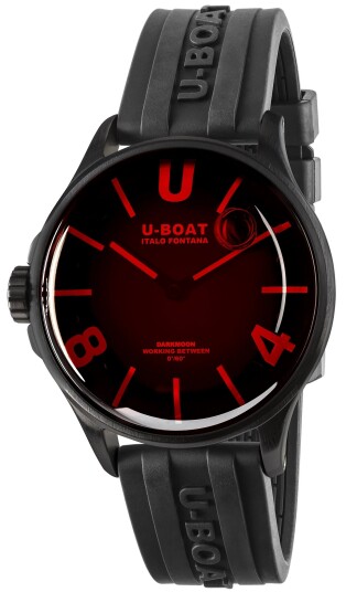 U Boat Herreklokke 9306 Darkmoon Rød/Gummi Ø40 mm