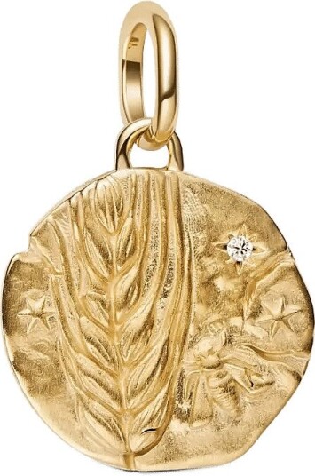 Pandora Wheat Medallion Charm Gold ONE SIZE