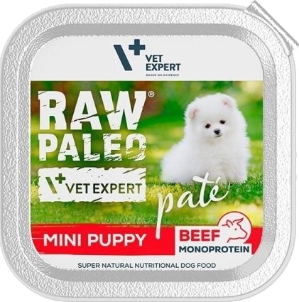 Vetexpert Valp Raw Paleo Raw Paleo Pate Mini I Skål Oksekjøtt 150 G