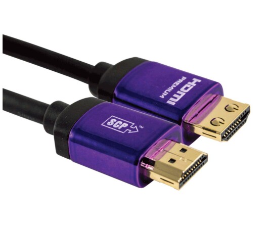 SCP 990UHDV Premium Certified W/Ethernet HDMI Cable 18Gbps 4K60 4:4:4 HDCP 2.2 HDR 1.8m