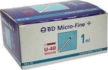 BD Medical Diabetes care BD Micro Fine + insulinsprøyte U 40 1 ml 100 stk
