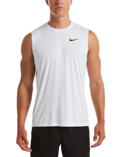 NIKE SWIM Nike Essential Sleeveless Hydroguard White XL NIKE SWIM Nike Essential Sleeveless Hydroguard White XL