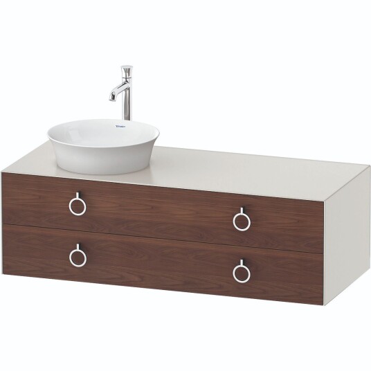 Duravit White Tulip Servantskap 2 skuf. 130x55x40,8 cm Valnøtt/Nordisk Hvit