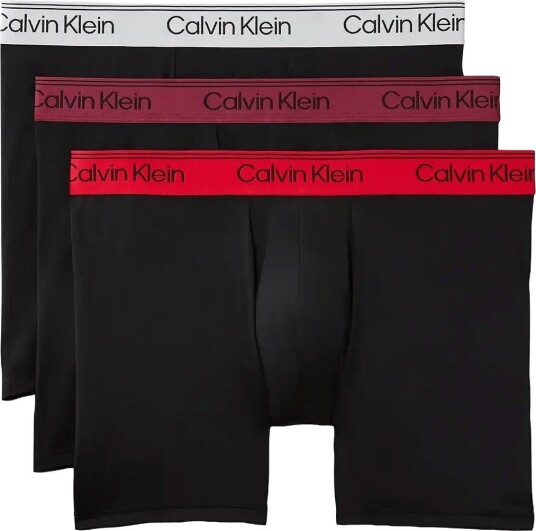 Calvin Klein Boxer Brief 3Pk   BLACK W  HARBOR MIST WB GOJI BERRY   XXL
