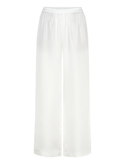 Ahlvar Gallery Madoka Silk Twill Trousers White XS Regular
