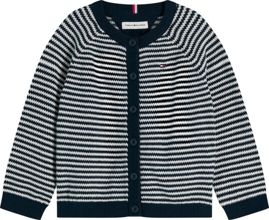 Tommy Hilfiger Cardigan Strikk Dark Natt Navy Tommy Hilfiger 1½ år (86) Cardigan Hvit Marineblå