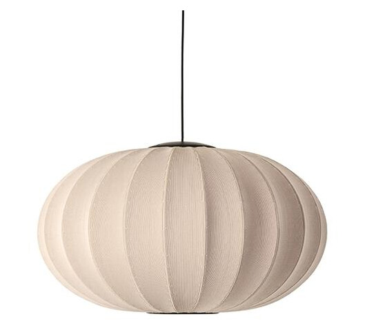 Made By Hand Knit-Wit Oval Taklampe Ø76 Sand Stein LED