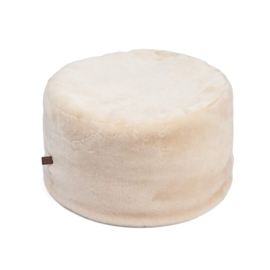 Natures Collection Rund puff Mokkasin New Zealand D55xH46 cm Naturlig