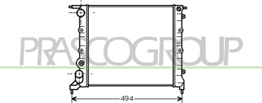 PRASCO RN023R015 Radiator motorkjøling