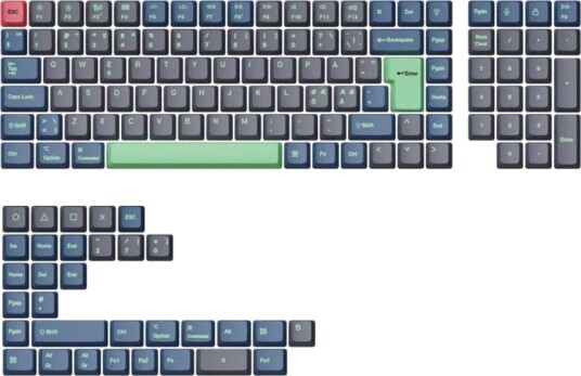 Keychron PBT Keycap-sett Nordic 141 taster Hacker Keychron PBT Keycap-sett Nordic 141 taster Hacker