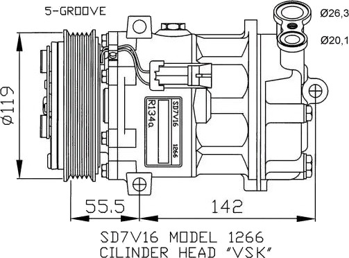 AC kompressor NRF 32269 AC kompressor NRF 32269