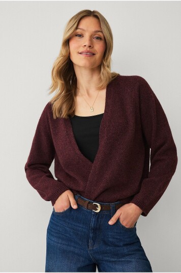 Ellos Collection Åpen cardigan Rød