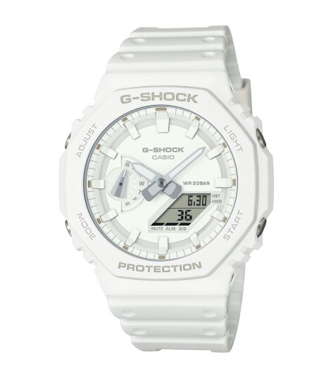 Casio Herreklokke GA 2100 7A7ER G shock Hvit/Resinplast Ø45.4 mm