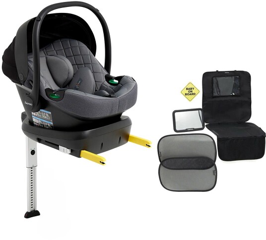 Beemoo Route i-Size Babybilstol Inkl. Base &  Tilbehør Mineral Grey