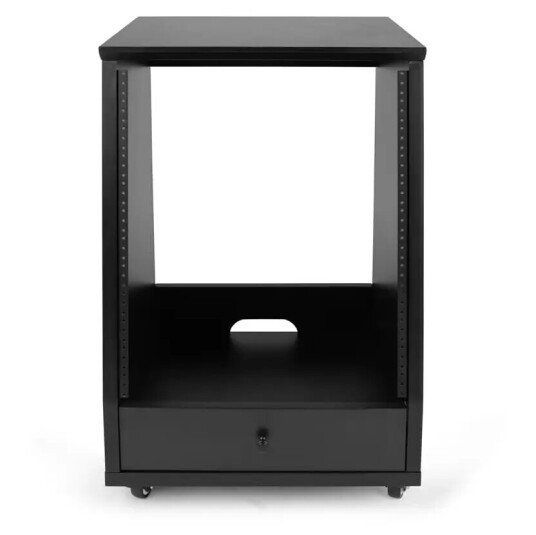 Gator Frameworks Gfw-Elitestudiork12-Blk Elite Led Angled Studio Rack - 12u Blk