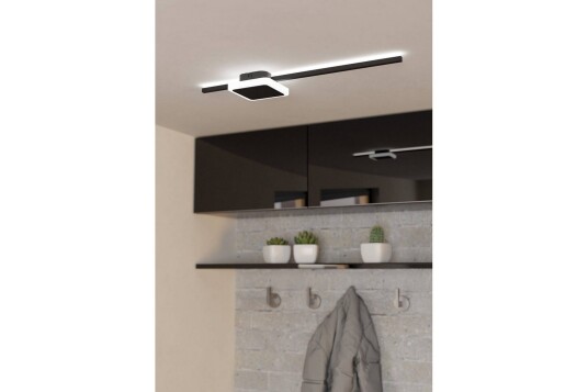 Vegg /taklampe Eglo Sarginto kvadrat svart hvit Svart/Hvit