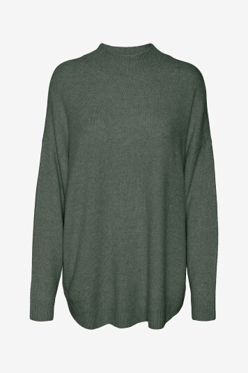 Vero Moda - Genser vmPlaza LS Highnck Long Pullover - Grønn