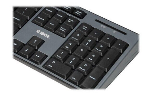 iBOX Desktop Kit Pro - keyboard and mouse set - black - Tastatur & Mussett - Svart