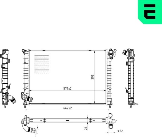 ERA 673038 Radiator motorkjøling