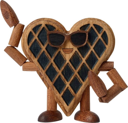 Spring Copenhagen - Woodies Wendy Waffle trefigur 8 cm eik