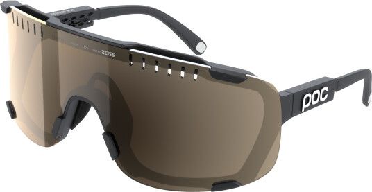 Poc Devour Mid Bike Sunglasses Uranium Black/clarity Trail/partly Sunny Silver One Size