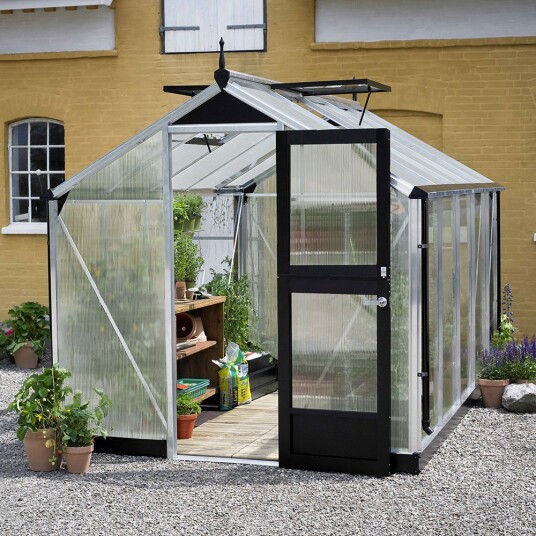 Drivhus Juliana Compact Aluminium, Kanalplast, 6,6 M² Drivhus Juliana Compact Aluminium, Kanalplast, 6,6 M²