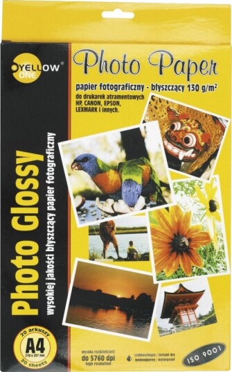 Yellow One Geltona One Fotopapir A4 230G 20 Ark Yellow One Geltona One Fotopapir A4 230G 20 Ark