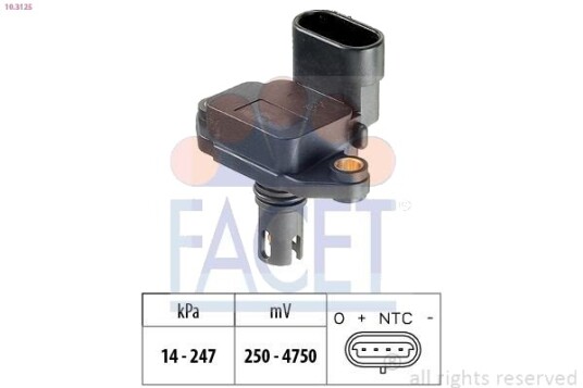 FACET 10.3125 Lufttrykksensor, høydetilpasning FACET 10.3125 Lufttrykksensor, høydetilpasning