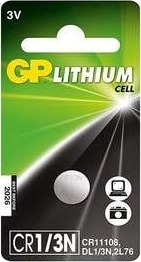 GP Lithium Coin Cell CR1/3N 1-pk