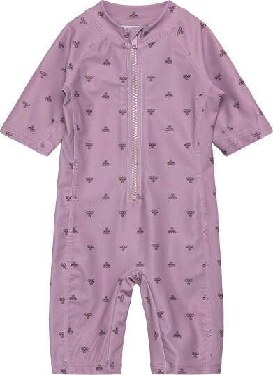 Hummel Hmlmini Bee Aop Swimsuit 3/4 Sl   Purple   80